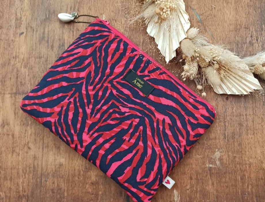 Pochette matelassée Zebre