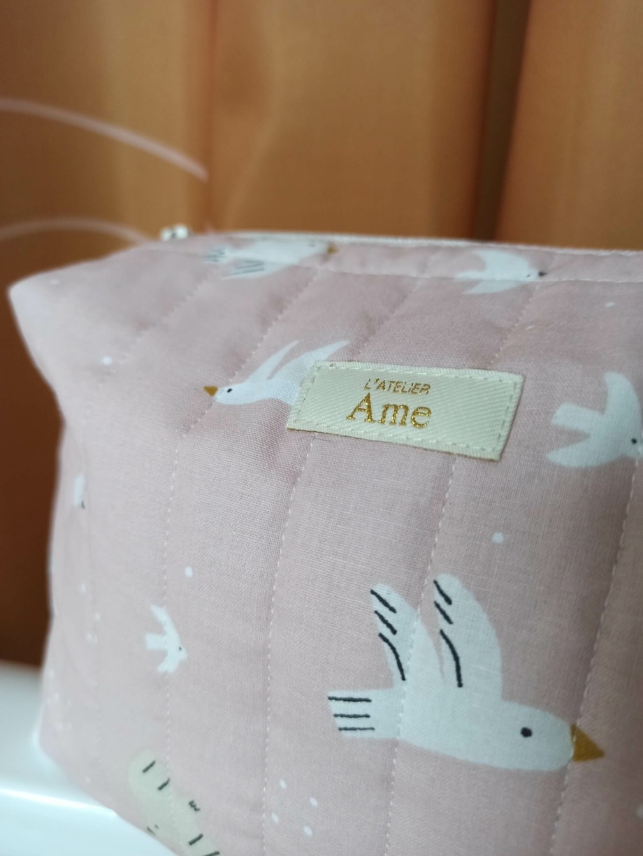 Trousse matelassée Hello Bird L'atelier Ame