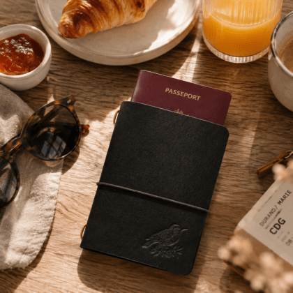 Protège passeport noir