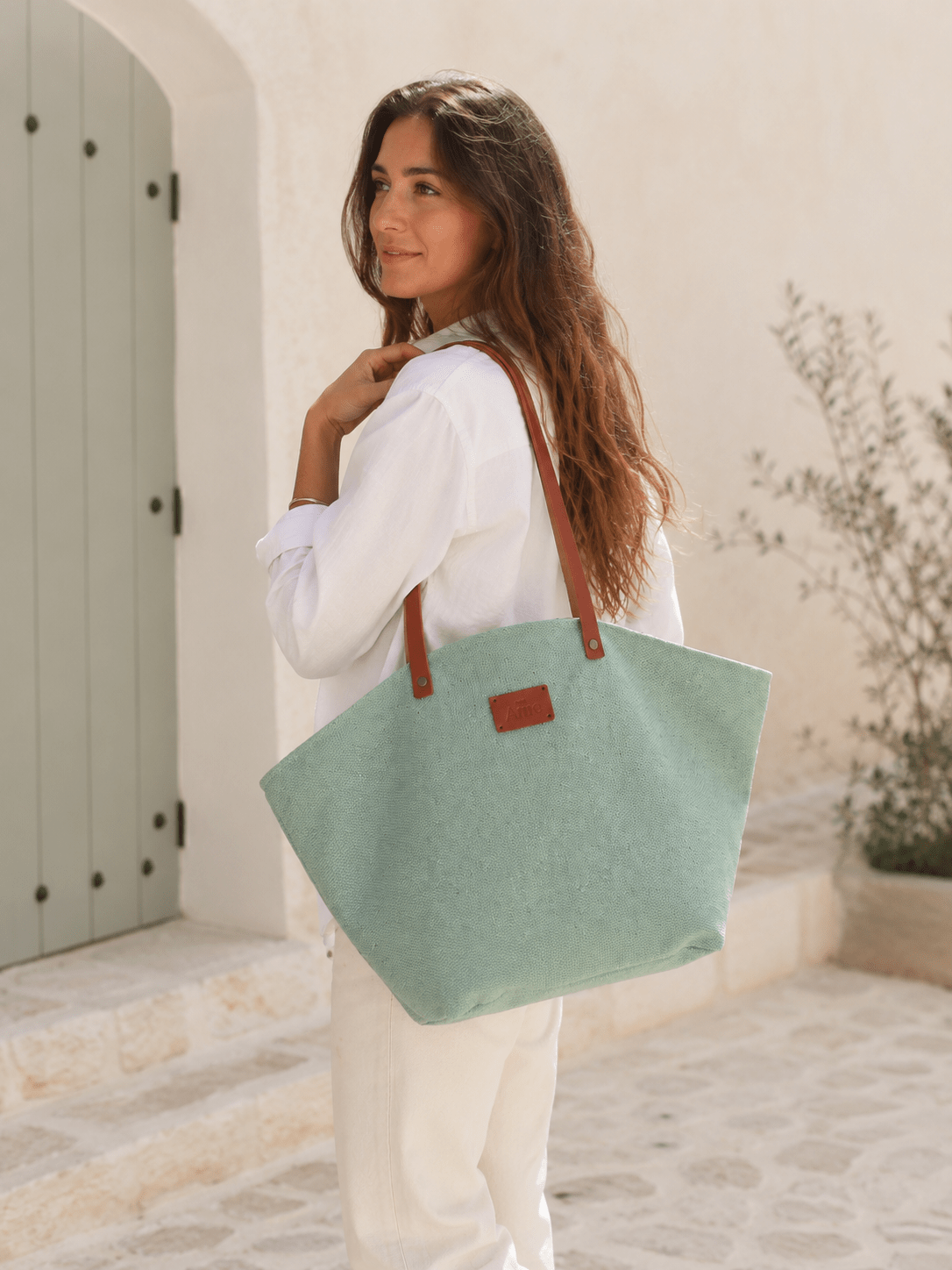 Sac Majorque panier Menthe L'atelier Ame