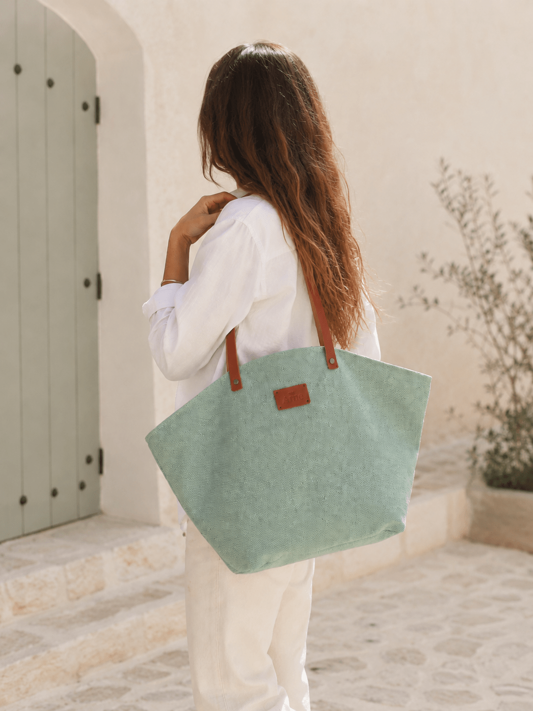Sac Majorque panier Menthe L'atelier Ame